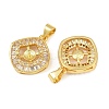 Brass Micro Pave Clear Cubic Zirconia Peg Bails Pin Pendants KK-CBA6A75-41G-2