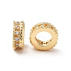 Brass Micro Pave Cubic Zirconia European Beads LS-KK-M233-35G-1