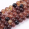 Natural Agate Bead Strands G-R173-8mm-05-1