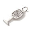 Brass Micro Pave Cubic Pendants KK-U027-07P-03-2
