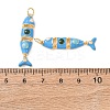 Brass Enamel Pendants KK-C143-44A-G01-3