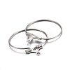 Tarnish Resistant 304 Stainless Steel Pendants STAS-F191-09P-A-2