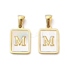 Ion Plating(IP) 304 Stainless Steel Pave Shell Pendants X-STAS-G327-01G-M-1