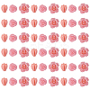 60Pcs 3 Styles Dyed Synthetic Coral Carved Beads CORA-SC0001-21A-1