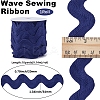 10 Yards Polyester Wavy Fringe Trim Ribbon OCOR-GF0004-25A-2