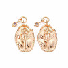 Brass Tanzanite Rhinestone Pendants KK-S364-216-1