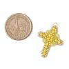 Glass Seed Beaded Cross Pendants PALLOY-MZ00826-05-2
