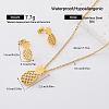 304 Stainless Steel Stud Earrings & Pendant Necklaces Sets for Women RK2139-4-1