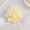 1Pc Retro Cloth Rose Flower Waxed Cord Wrap Choker Necklaces for Women NJEW-CP0001-05C-4