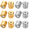 20Pcs 2 Colors 304 Stainless Steel Micro Pave Clear Cubic Zirconia Ear Nuts EJEW-BBC0001-68-1
