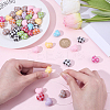 50Pcs Opaque Acrylic Beads OACR-SP0002-03-3