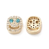 Brass Micro Pave Cubic Zirconia Beads KK-M241-01Q-1