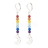 Natural Malaysia Jade with Alloy Moon Long Dangle Leverback Earrings EJEW-JE04910-02-1