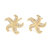 Brass Micro Pave Cubic Zirconia Stud Earrings EJEW-G471-29A-G-4