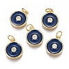 Brass Micro Pave Clear Cubic Zirconia Charms ZIRC-B002-32G-2