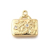 Brass Micro Pave Clear Cubic Zirconia Pendants KK-C096-16A-G-1