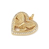 Brass Micro Pave Clear Cubic Zirconia Pendants KK-S528-15G-2