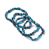 Natural Apatite Bead Stretch Bracelets X-BJEW-K213-40-4