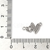 Brass Micro Pave Clear Cubic Zirconia Connector Charms KK-G503-33P-3