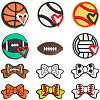 DIY Sports Ball Silicone & PVC Plastic Beads Findings Kits DIY-SC0028-22-1