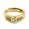 Clear Cubic Zirconia Adjustable Rings RJEW-L120-019G-2