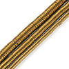 3 Strands 3 Styles Electroplate Non-magnetic Synthetic Hematite Beads Strands G-CW0001-09-2