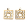 304 Stainless Steel Micro Pave Cubic Zirconia Pendants STAS-I325-025G-02-1