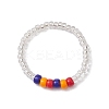 5Pcs Glass Seed Beads Stretch Rings for Women RJEW-JR00734-4