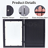 2 Sets 2 Colors Rectangle Wood Photo Frames with Hanging Hook DIY-GA0005-70-4