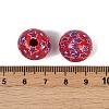 Independence Day Theme Wood European Beads WOOD-Z005-01-4