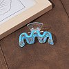 Letter M Plastic Enamel Claw Hair Clips LS-PW23111132718-1