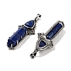 Natural Lapis Lazuli Sword Big Pendants G-Q163-08AS-02-2