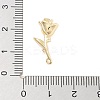 Brass Pave Clear Cubic Zirconia Pendants KK-Z061-12G-3