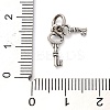 S925 Sterling Silver Double Keys Charms STER-K183-02B-AS-3