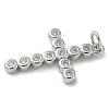 Rack Plating Brass Micro Pave Cubic Zirconia Pendants KK-K392-17B-P-2