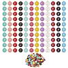 120Pcs 12 Colors Golden Plated Alloy Charms ENAM-SZ0001-64F-1