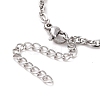 Non-Tarnish 304 Stainless Steel Rope Chain Bracelet for Men Women BJEW-E031-12P-02-3