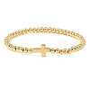 Brass & 304 Stainless Steel Beads Stretch Bracelets Set EI7625-3-1
