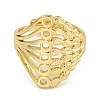Hollow Brass Adjustable Rings RJEW-P127-06G-2