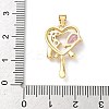 Brass Micro Pave Cubic Zirconia Pendants KK-H537-24C-G-3