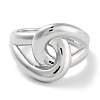 Rack Plating Knot Brass Open Cuff Rings RJEW-Z059-18P-2