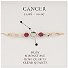 Natural Gemstone Constellation Beaded Bracelets NR2952-4-1