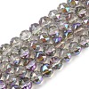 Transparent Electroplate Glass Beads Strands EGLA-N002-34C-C20-1
