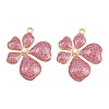 304 Stainless Steel Enamel & Glitter Powder & ABS Plastic Pearl Pendants STAS-G398-23G-02-1