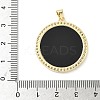 Brass Micro Pave Cubic Zirconia Resin Pendants KK-L239-047G-A-4