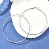 Tarnish Resistant 304 Stainless Steel Big Hoop Earrings EJEW-F105-01P-1
