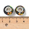 Transparent Resin Rondelle European Beads RESI-S023-29-3