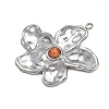 304 Stainless Steel Resin Pendants STAS-G363-08P-2