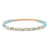 Handmade Geometric Black Onyx and Acrylic Bead Crystal Bracelet for Women ST5665775-1