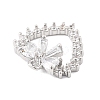 Brass Micro Pave Clear Cubic Zirconia Pendants LS-KK-K371-29A-P-2